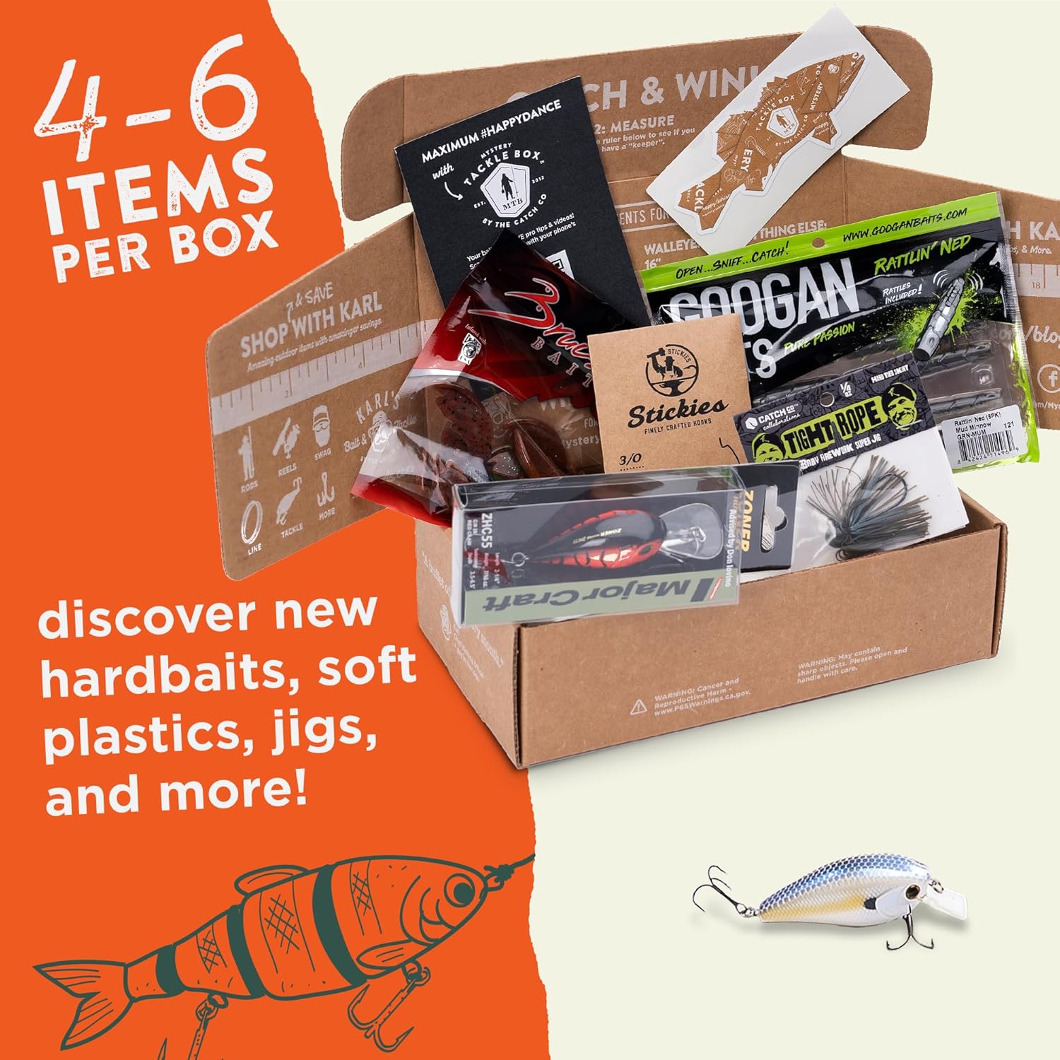 Catch Co Mystery Tackle Box Freshwater Largemouth and Smallmouth Bass Lures Fishing Kit - Image 3